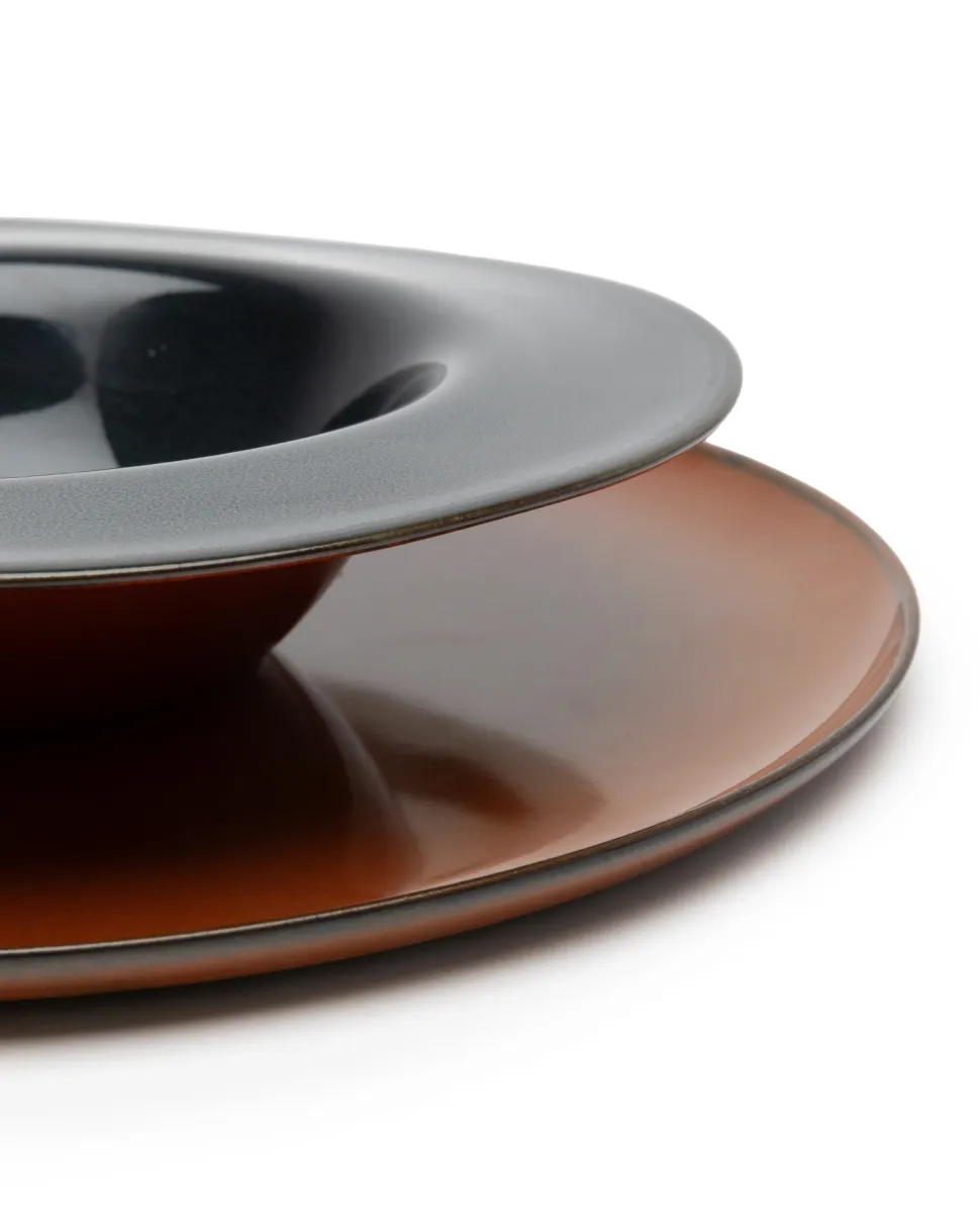 Pastabord Serax Terres De Rêves Tableware By Anita Le Gr Dark Blue Rust S 21,3 cm