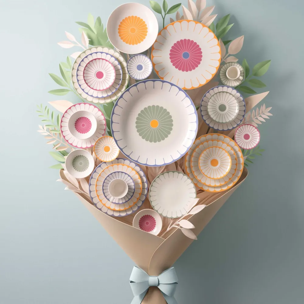 Villeroy & Boch Pastabord Fleur Vert Ø24cm (6 delig) New