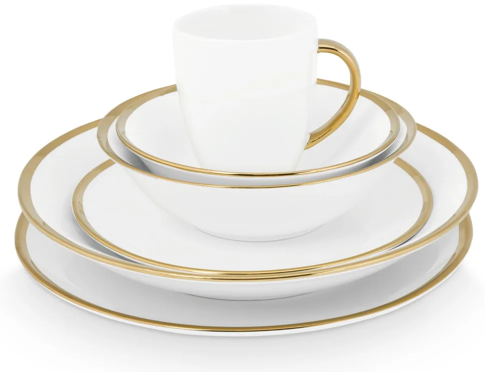 Pastabord vtwonen White Gold 25.5 cm (Set van 2)