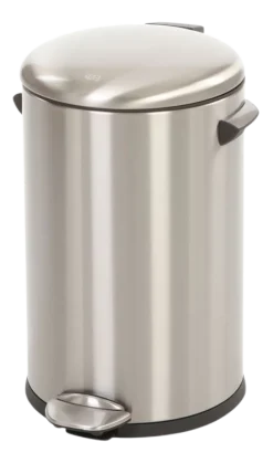 EKO Pedaalemmer Belle Deluxe Mat Zilver RVS 12L Hot