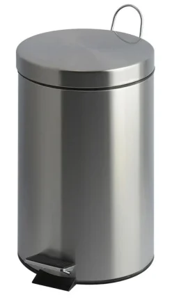 EKO Pedaalemmer Classic Mat Zilver Inox 12L