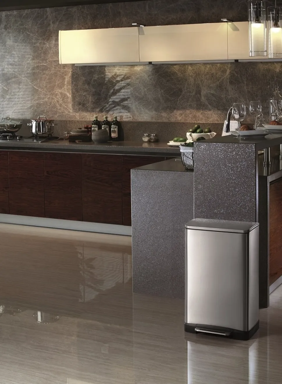 Pedaalemmer EKO E-Cube 30L Mat RVS