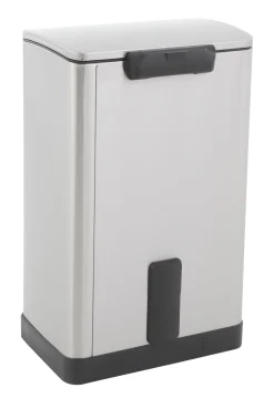 EKO Pedaalemmer E-Cube Mat Zilver RVS 40L