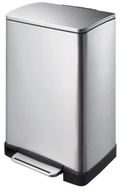 EKO Pedaalemmer E-Cube Mat Zilver RVS 40L