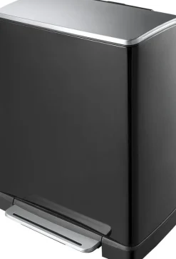 Pedaalemmer EKO E-Cube Recycling Zwart Mat RVS 28+18L
