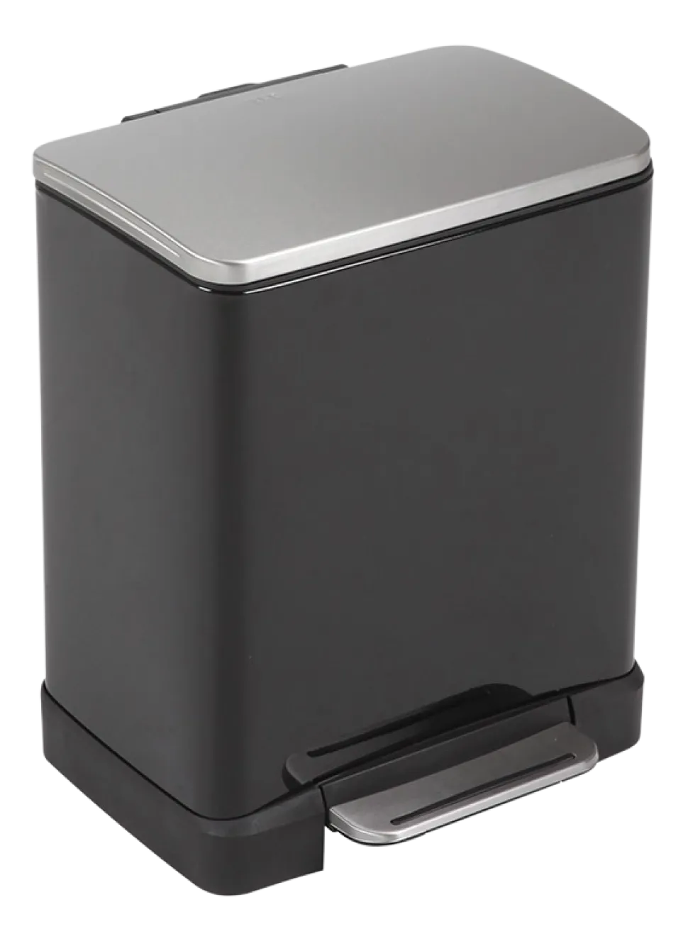 Pedaalemmer EKO E-Cube Zwart Mat RVS 20L