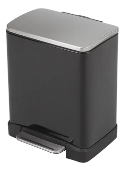 Pedaalemmer EKO E-Cube Zwart Mat RVS 20L