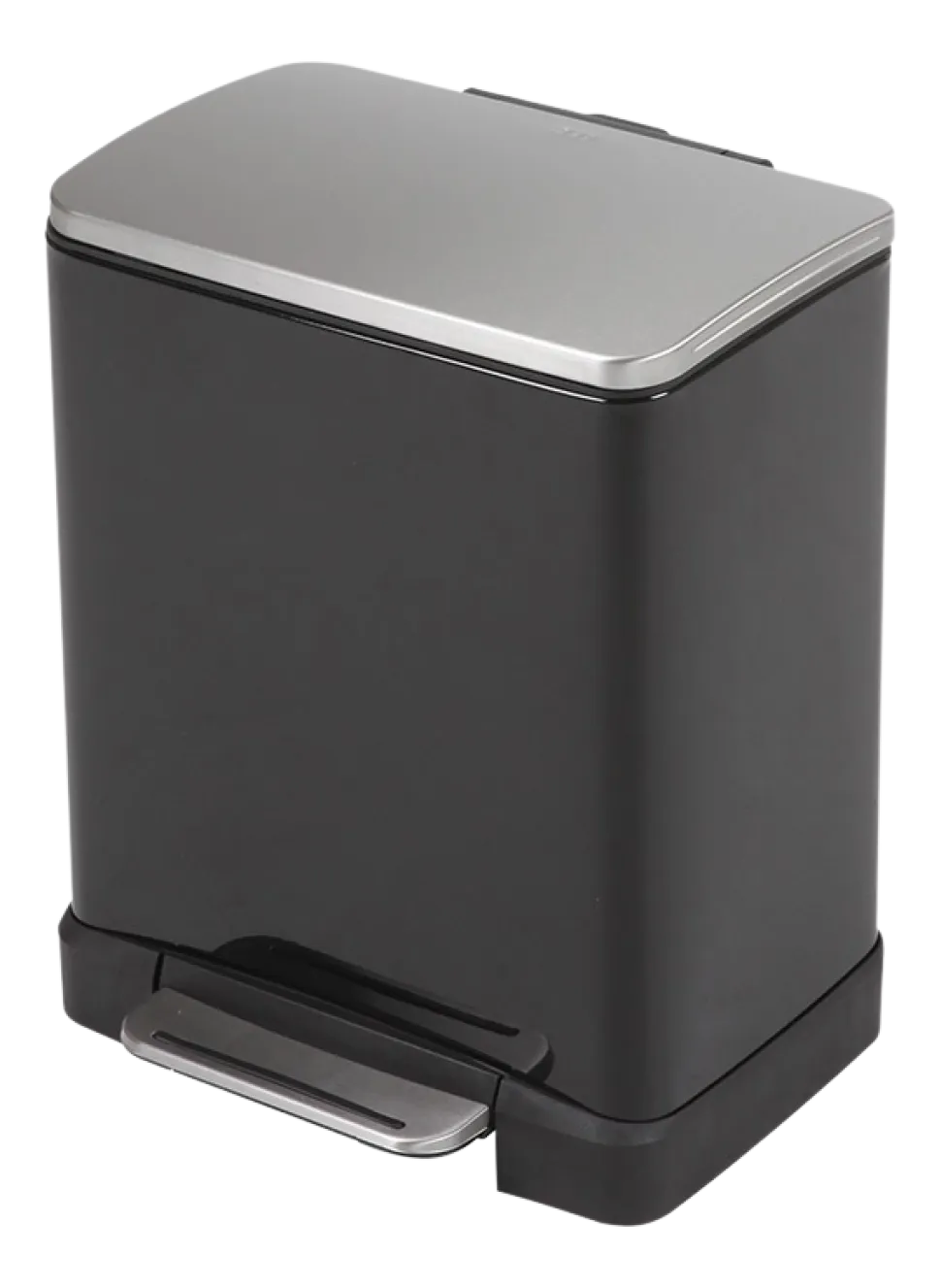 Pedaalemmer EKO E-Cube Zwart Mat RVS 20L