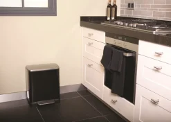 Pedaalemmer EKO E-Cube Zwart Mat RVS 20L