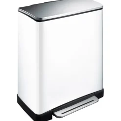 EKO Pedaalemmer Recycle E-Cube 28L + 18L Wit