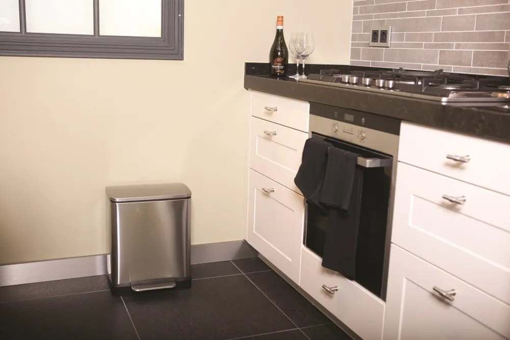EKO Pedaalemmer Recycle E-Cube 10+9L Mat RVS Outlet