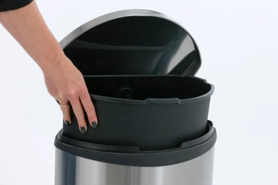 Pedaalemmer EKO Shell Bin Mat Zilver RVS 30L