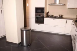 EKO Pedaalemmer Shell Bin Recycling Mat Zilver RVS 44L Hot