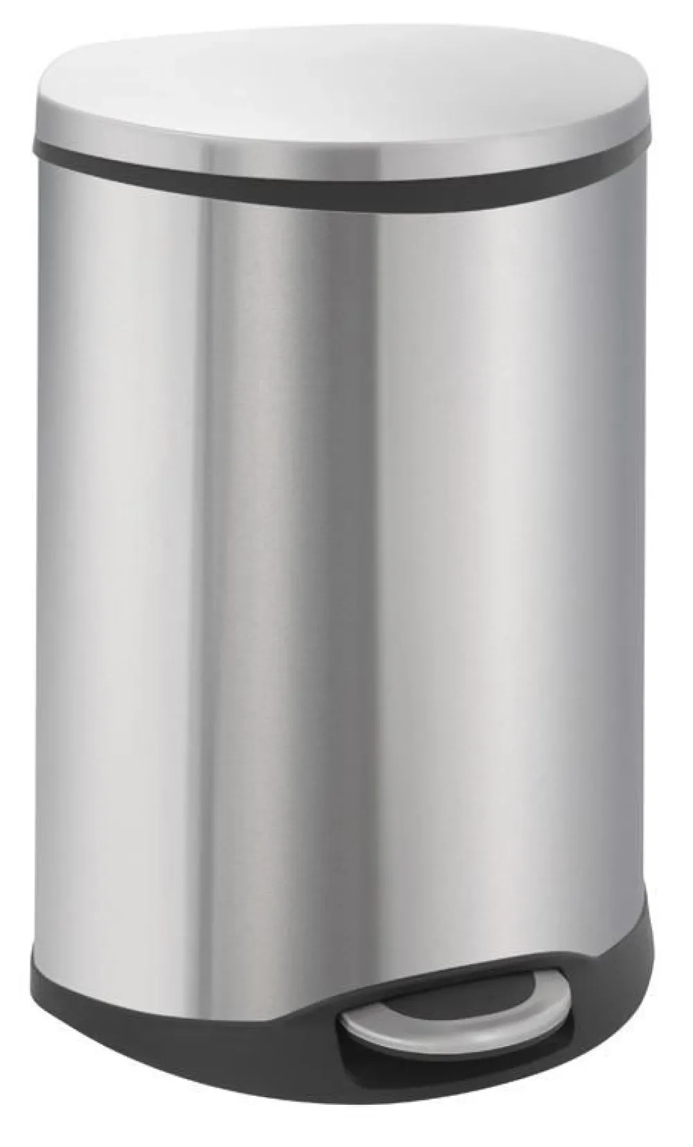 EKO Pedaalemmer Shell Bin Recycling Mat Zilver RVS 44L Hot