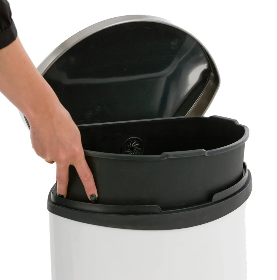 Pedaalemmer EKO Shell Bin Wit 30L