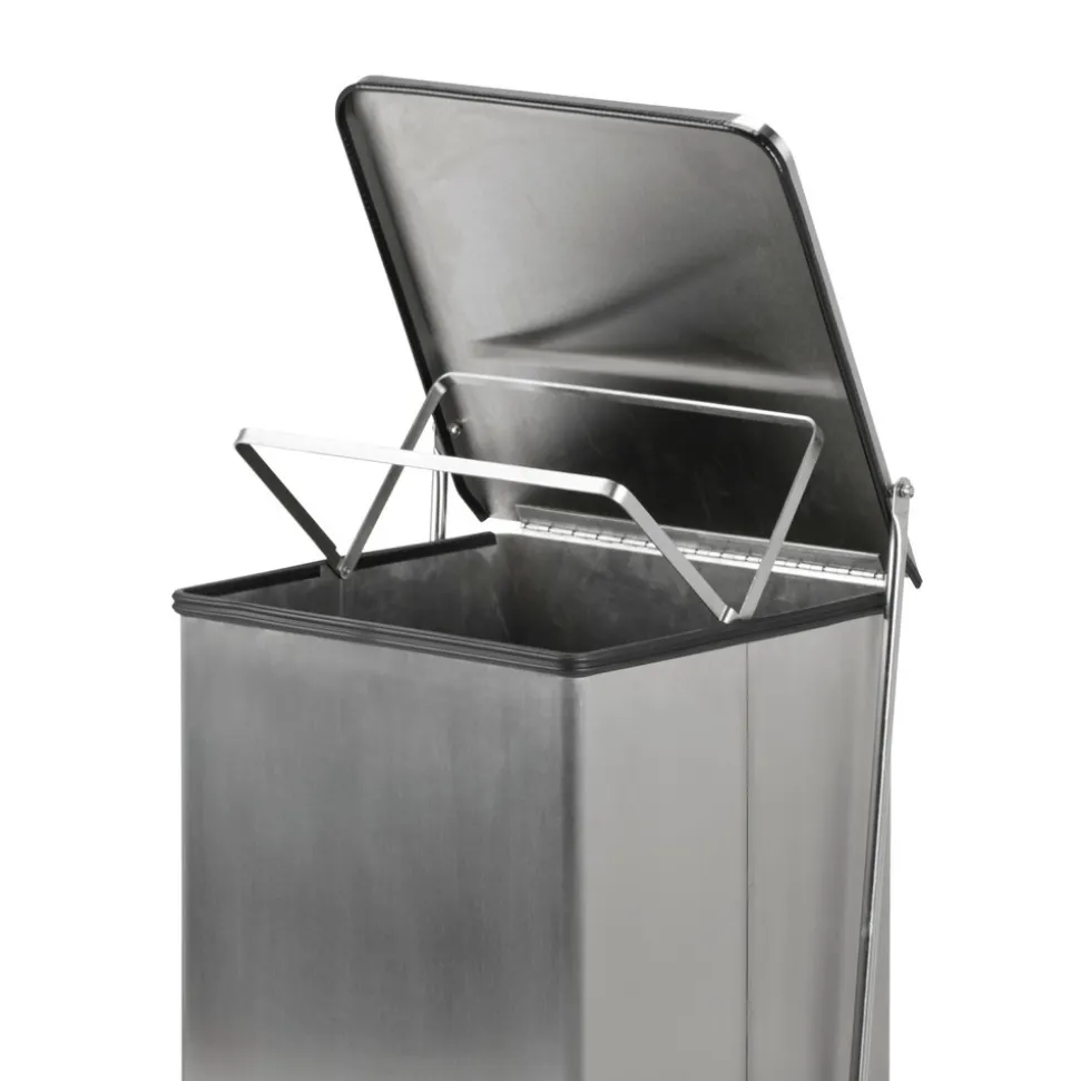 Pedaalemmer Industrieël Mat Zilver RVS 90L