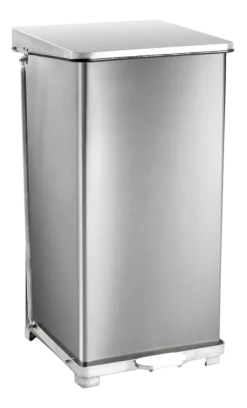 Pedaalemmer Industrieël Mat Zilver RVS 90L