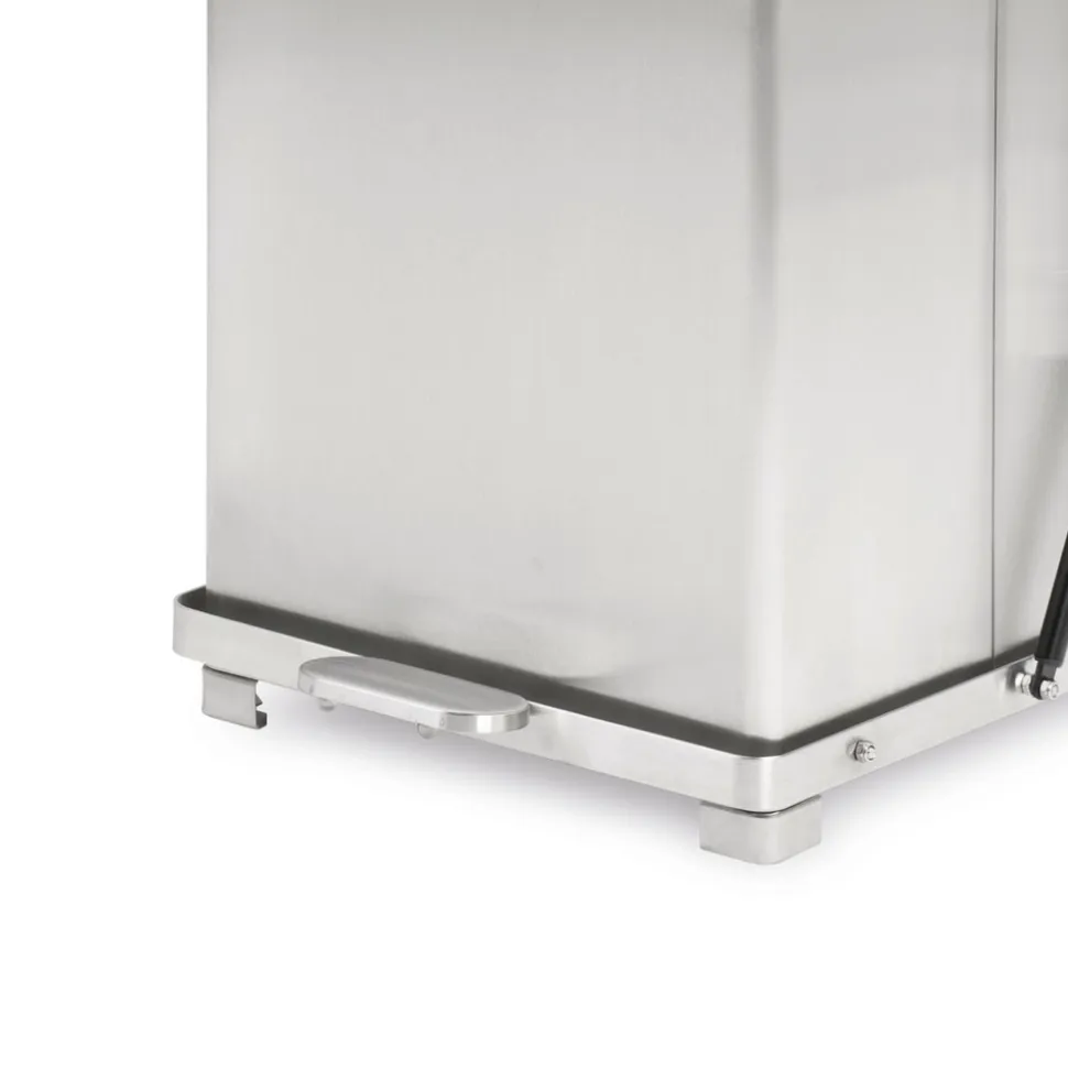 Pedaalemmer Industrieël Mat Zilver RVS 90L