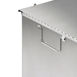 Pedaalemmer Industrieël Mat Zilver RVS 152L