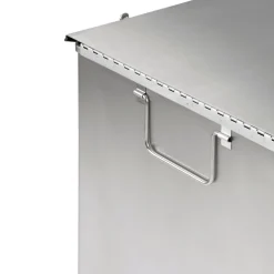 Huismerk Pedaalemmer Industrieël Mat Zilver RVS 45L New