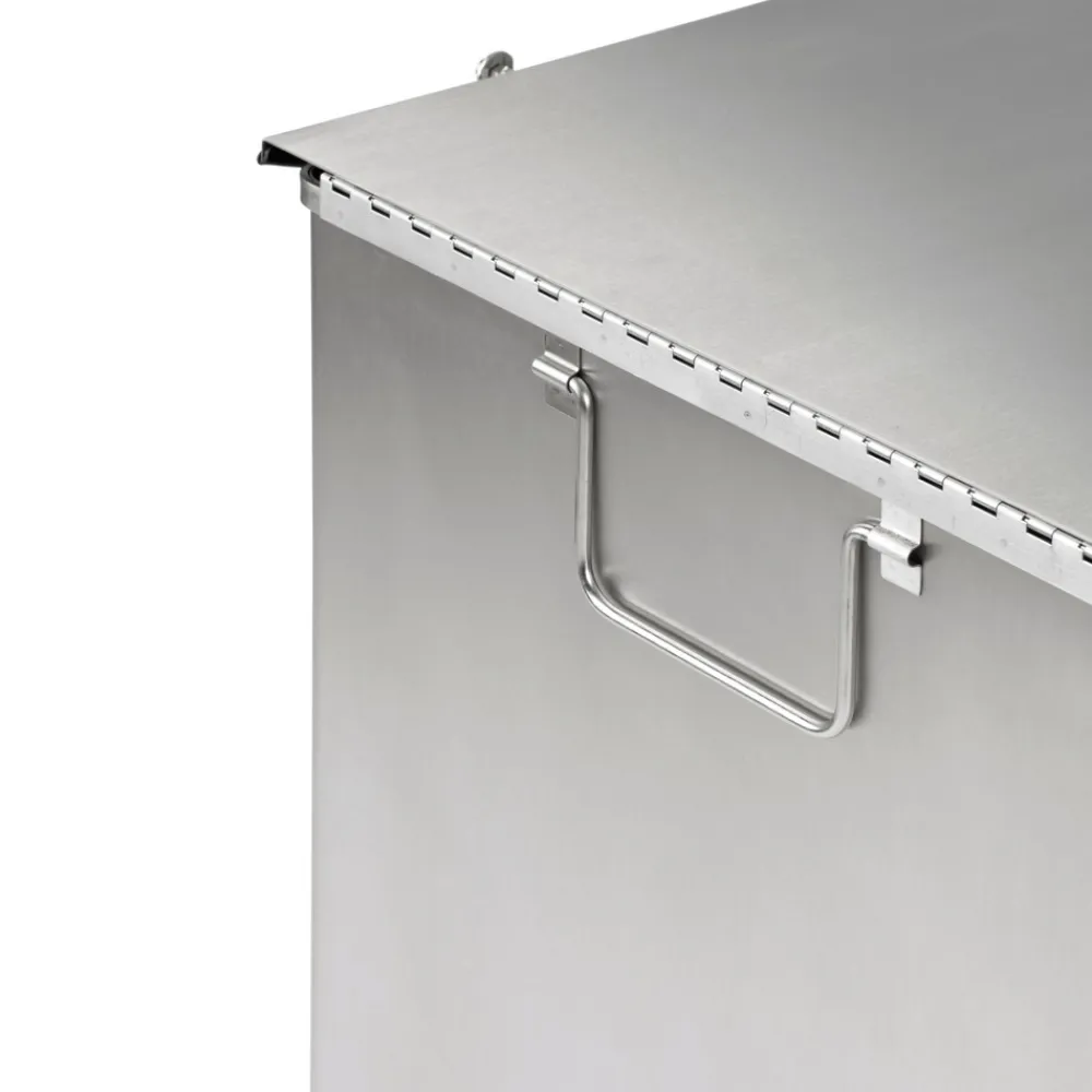 Huismerk Pedaalemmer Industrieël Mat Zilver RVS 45L New