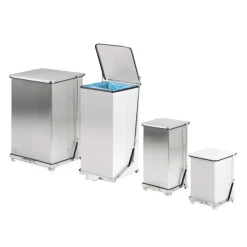 Pedaalemmer Industrieël Wit 45L