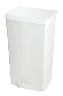 Pedaalemmer Met Zakhouder Wit 60L
