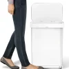 Pedaalemmer simplehuman Rectangular Liner Pocket RVS Wit 45L