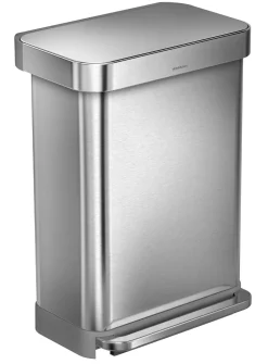 simplehuman Pedaalemmer Rectangular Liner Pocket RVS Zilver 55L Outlet
