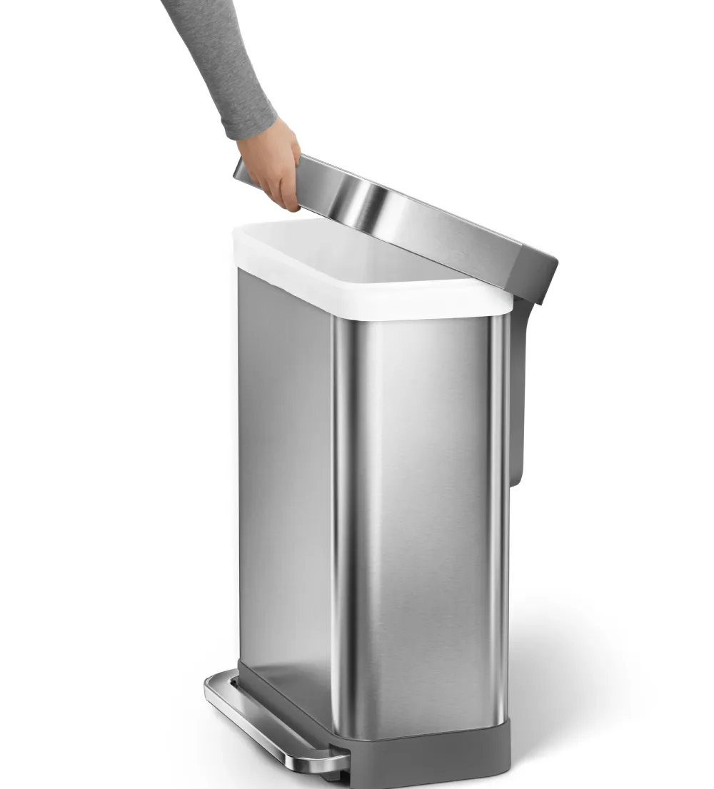 simplehuman Pedaalemmer Rectangular Liner Pocket RVS Zilver 55L Outlet