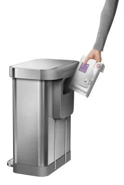 simplehuman Pedaalemmer Rectangular Liner Pocket RVS Zilver 55L Outlet