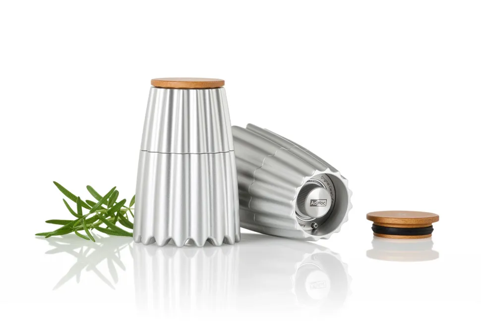 Peper- en zoutmolen AdHoc MagTwo Zilver