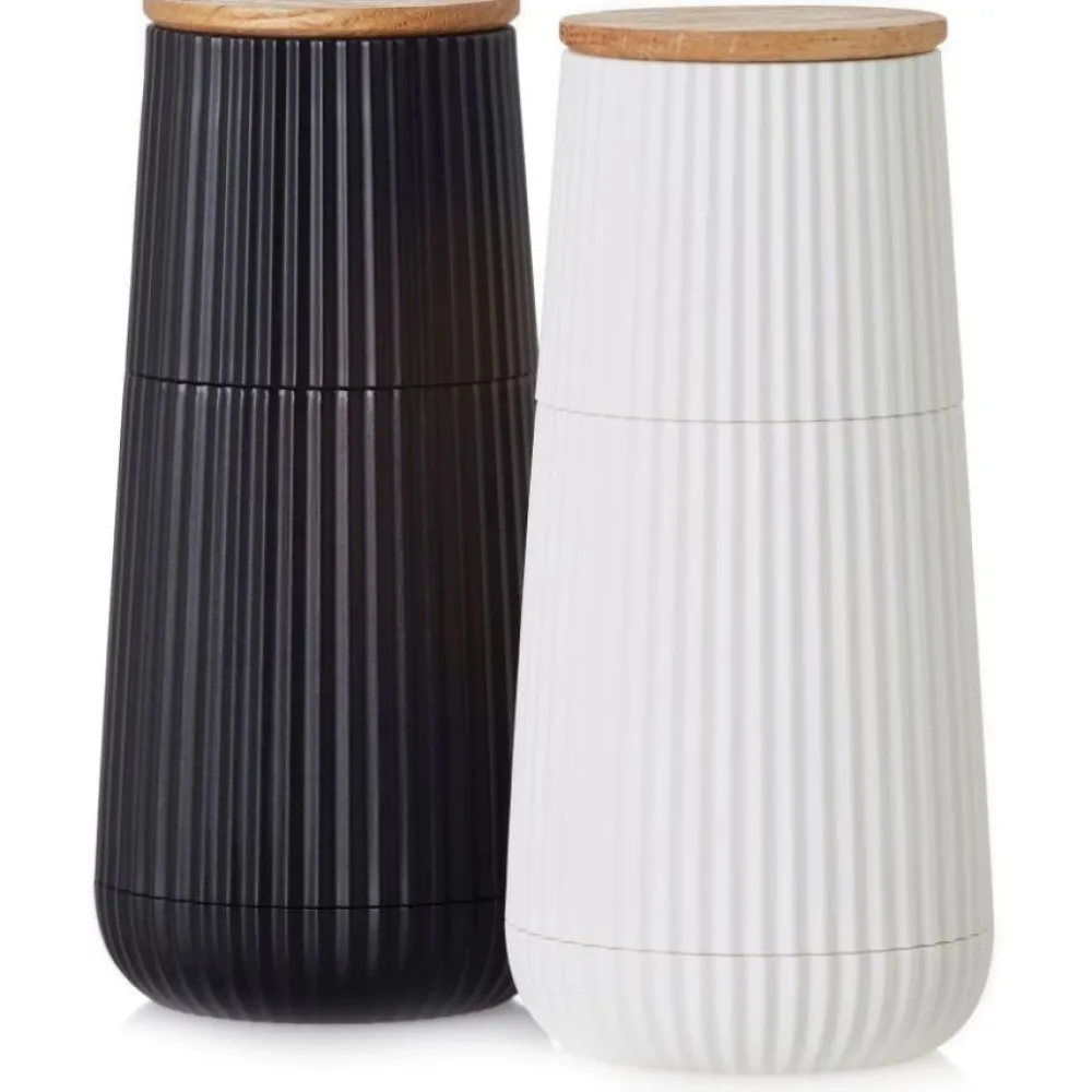 AdHoc Peper- en zoutmolen Scape, Set van 2, Zwart / Wit Online