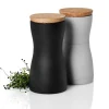 AdHoc Peper- en zoutmolen Twin Mini Zwart Grijs 13,3 cm