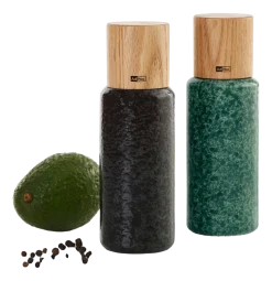 Peper- en Zoutmolen AdHoc Yara Black & Green 18 cm (2-Delig)