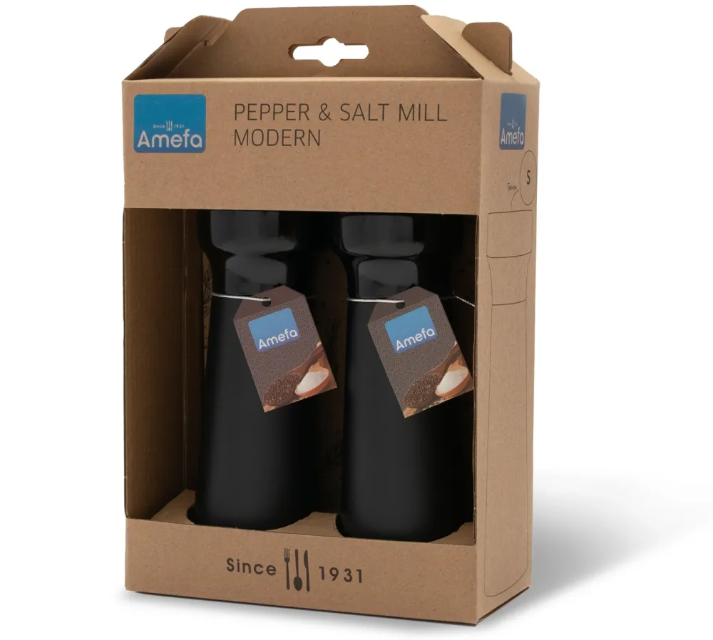 Amefa Peper- en zoutmolen Modern Black 15 cm Clearance