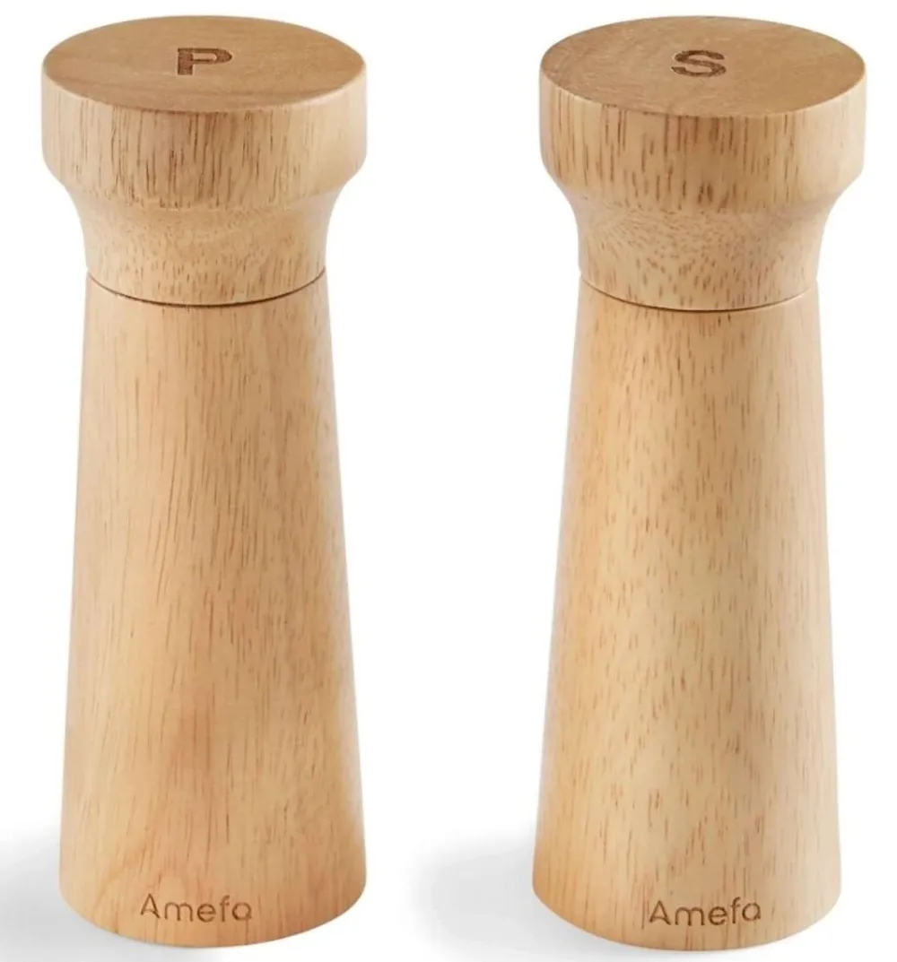 Amefa Peper- en zoutmolen Modern Wood 15 cm