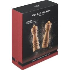 Cole and Mason Peper- en zoutmolen Cole & Mason London Natural Beech 18 cm New