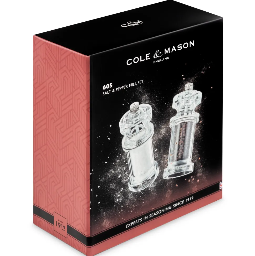 Peper- en zoutmolen Cole & Mason 605 Acrylic 14 cm