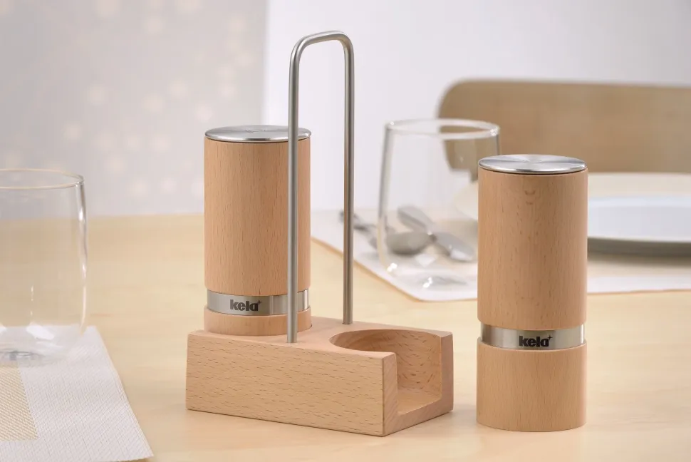 Peper- en zoutmolen Kela Cruet Lichtbruin