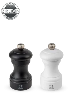 Peugeot Peper- en Zoutmolen Bistro Zwart / Mat Wit 10 cm Hot