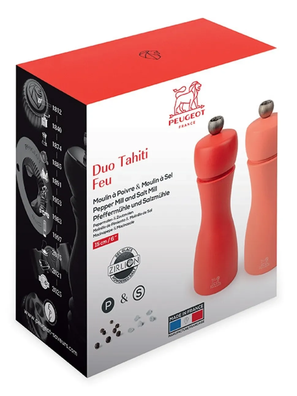 Peper- en Zoutmolen Peugeot Tahiti Vuur 15 cm