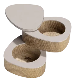 Peper- en zoutstel Lind DNA Curve Salt & Pepper Nupo Clay Brown (Set van 2)