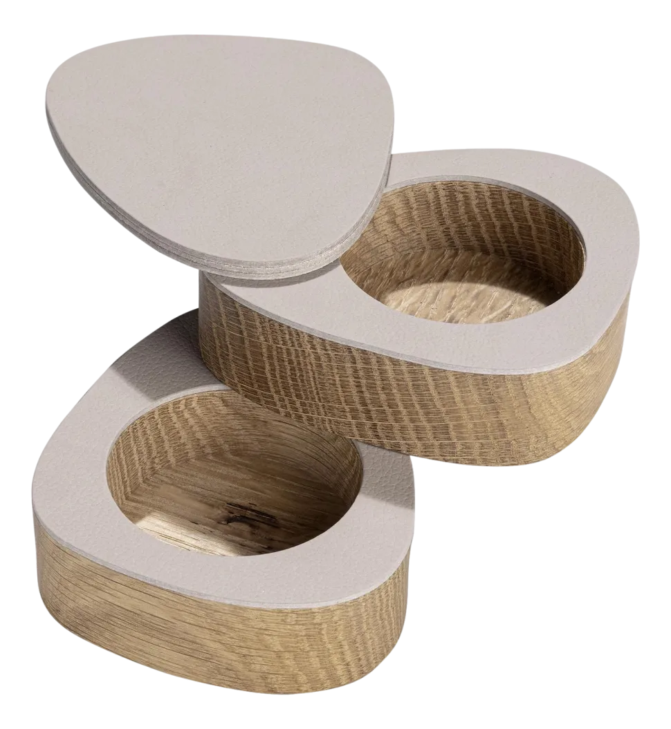 Peper- en zoutstel Lind DNA Curve Salt & Pepper Nupo Clay Brown (Set van 2)