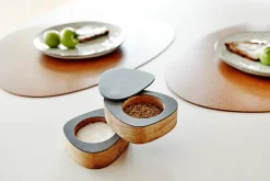 Peper- en zoutstel Lind DNA Curve Salt & Pepper Nupo Nature (Set van 2)