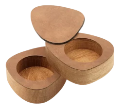 Peper- en zoutstel Lind DNA Curve Salt & Pepper Nupo Nature (Set van 2)
