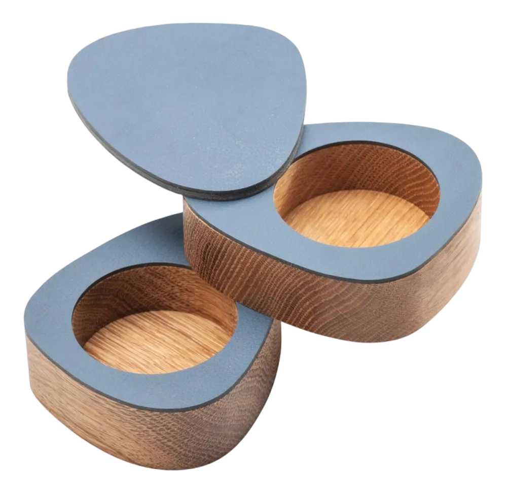 Lind DNA Peper- en zoutstel Curve Salt & Pepper Nupo Dark Blue (Set van 2)