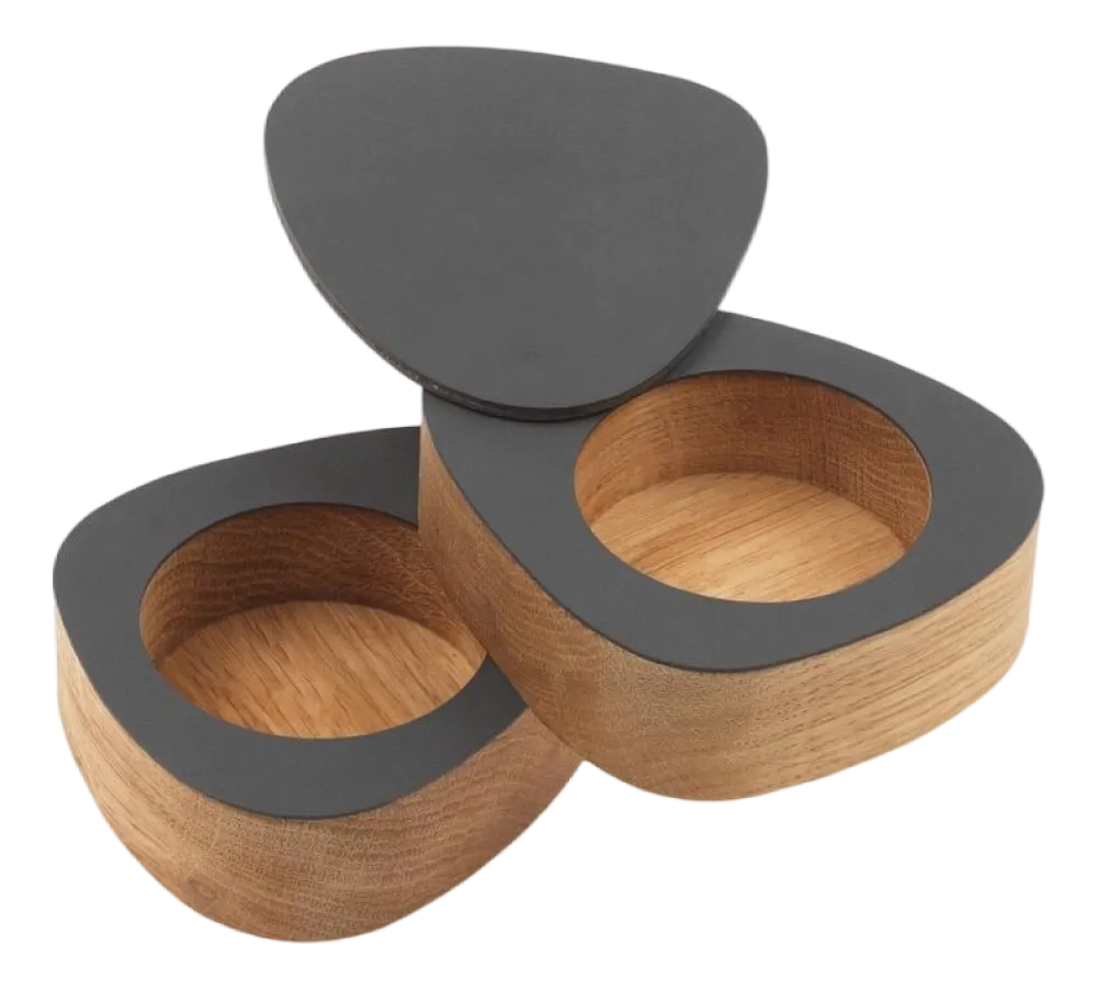 Lind DNA Peper- en zoutstel Curve Salt & Pepper Nupo Anthracite (Set van 2) Outlet