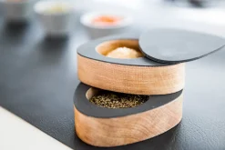 Lind DNA Peper- en zoutstel Curve Salt & Pepper Nupo Anthracite (Set van 2) Outlet