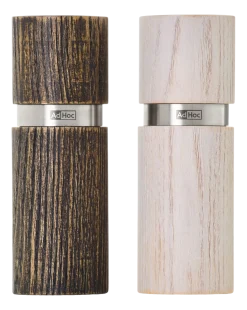 Peper- / Zoutmolen AdHoc Textura Antique Brown & White 13 cm